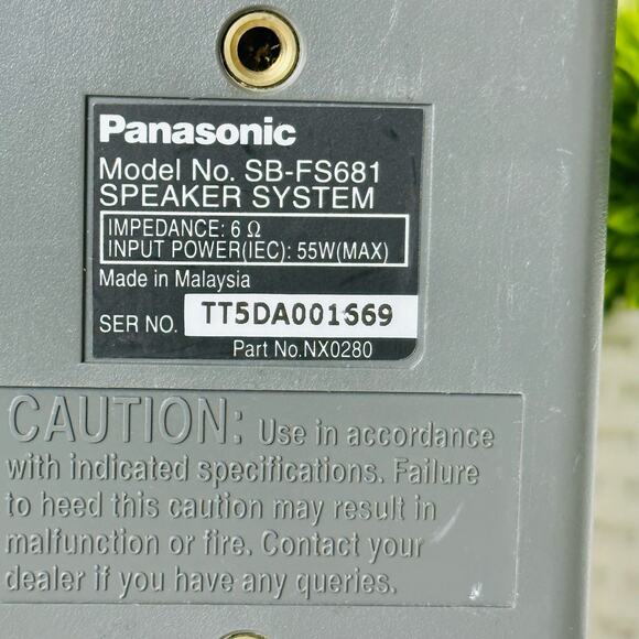 Panasonic sb-fs681 surround sound speaker - Picture 3 of 3